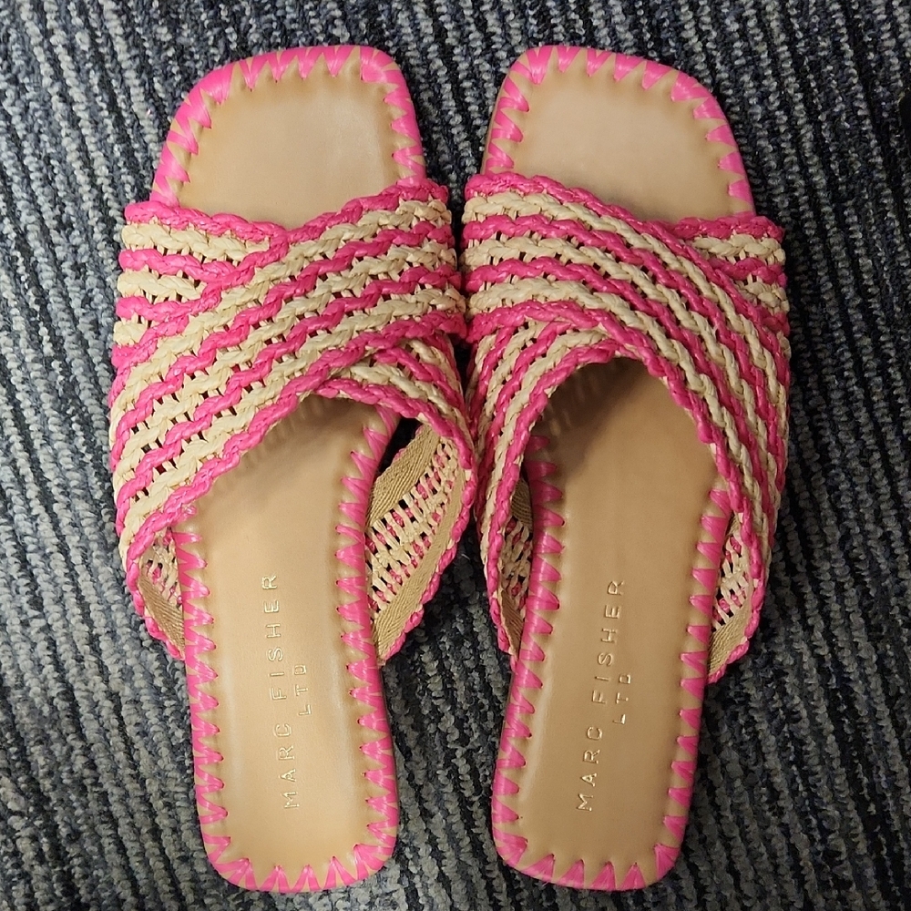 Marc Fisher Pink and Tan Women's Sandals
